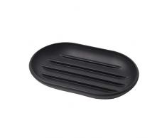 Umbra Touch Seifenschale, ovale Seifenablage mit Soft Touch Finish für Badezimmer und Küche, Grau