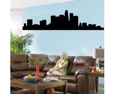 INDIGOS 4052166096928 Wandtattoo w505 Skyline Los Angeles Wandaufkleber 80 x 20 cm, schwarz