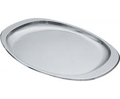 Alessi Tablett mat in Edelstahl 35cm, Silber, 15 x 27 x 19.5 cm