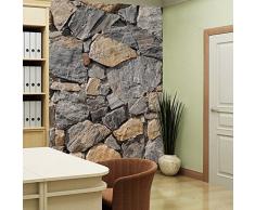 Walplus Vinyl-Wandaufkleber, Motiv: Granitwand, Selbstklebend, ablösbar, zur Dekoration von Wohnzimmer, Schlafzimmer, Kinderzimmer, 400 x 280 cm