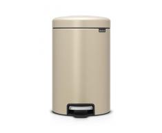Brabantia newIcon Treteimer 12 L Sense of Luxury, Edelstahl, mineral golden beach, 12 Liter