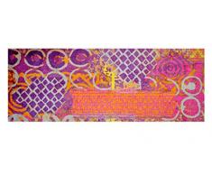 LifeStyle-Mat Designer Fussmatte Haustür - Fussmatten rutschfest und waschbar - Schmutzfangmatte/Fussabstreifer - VIOLETT67x170cm