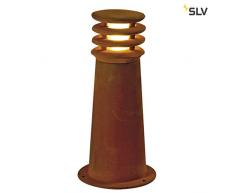 SLV LED Pollerleuchte RUSTY 40, rund | Premium Standleuchte zur individuellen Außen-Beleuchtung im Rost-Design | Outdoor Wege-Leuchte, Sockellampe, Einfahrt-Beleuchtung, Garten-Lampe | LED inklusive