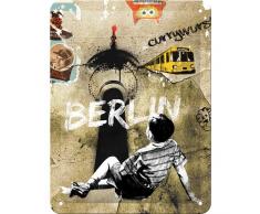 Nostalgic-Art Retro Blechschild - Berlin Street Art, Vintage Geschenk-Idee für Berliner und Berlin-Fans, zur Dekoration, 15 x 20 cm