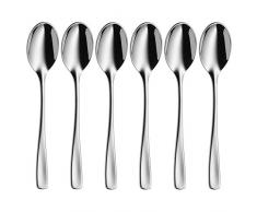 WMF Ambiente Espressolöffel Set, 6-teilig, Cromargan protect, Edelstahl poliert, extrem kratzbeständig, spülmaschinengeeignet