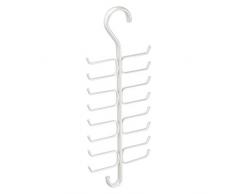 InterDesign Axis Schrankorganizer | vertikale Hängeaufbewahrung mit 17 Haken für Krawatten, Gürtel und Handtaschen | endlich Ordnung im Kleiderschrank | Metall perlmuttweiÃ