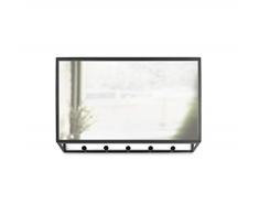 Umbra Cubiko Badezimmerspiegel, Schwarz,