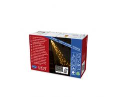 Konstsmide 3860-800 Micro LED Büschellichterkette Cluster / für Außen (IP44) / mit 8 Funktionen, SteuergerÃ¤t und Memoryfunktion / 364 bernsteinfarbenen Dioden / 36V Außentrafo / schwarzes Kabel