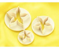 Teigschaber 11294Â Calyx Ausstechformen-Set 3Â weiÃ Kunststoff 16Â x 9Â x 2Â cm
