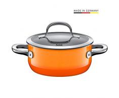 Silit Passion Orange Kochtopf 16cm, Glasdeckel, Bratentopf 1,3l, Silargan Funktionskeramik, Topf Induktion, Auslaufmodell, orange