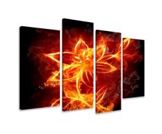 Visario Leinwandbilder 6147 Bild auf Leinwand Fire Fly, 130 x 80 cm, 4 Teile