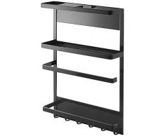 YAMAZAKII Tower Küchenregal, Stahl, Schwarz, One Size