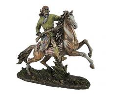Geronimo auf Pferd Real Bronze Powder Guss Native American Apache Indianer Krieger Skulptur Statue