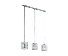 EGLO LEAMINGTON 1 Hängeleuchte, Stahl, 60 W, nickel-matt, Länge 79 cm, chrom