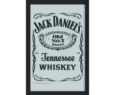 empireposter - Jack Daniels - Logo 2 - Größe (cm), ca. 20x30 - Bedruckter Spiegel, NEU - Beschreibung: - Bedruckter Wandspiegel mit schwarzem Kunststoffrahmen in Holzoptik -