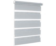 ROLLMAXXX Duo-rollo Doppelrollo Klemmfix ohne Bohren (110 x 150 cm, Hellgrau)