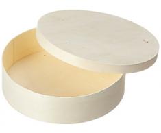 Rayher 62400000 Spandose, mit Deckel, rund, 20 cm ø, Höhe 5,5 cm, Spanschachtel, Holzspan natur, unbehandelt, Holzbox, Schmuckdose, zum Bemalen und Verzieren