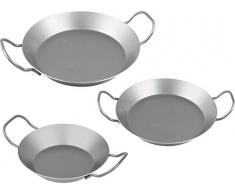 CHG Eisenpfannen Spar-Set, 3-TLG, Silber, 28.5 cm, 3-Einheiten