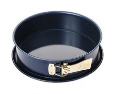 Dr. Oetker Springform Ø 26 cm BACK-LIEBE EMAILLE, Backform mit schnitt- & kratzfestem Flachboden mit Emaille-Versiegelung, runde Kuchenform mit Ring aus Stahlblech (Farbe: Blau), Menge: 1 Stück