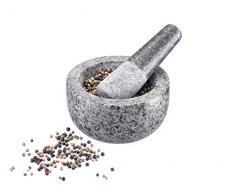 Westmark Großer Mörser mit Stößel, Natur-Granit, Innendurchmesser: 9,5 cm, Grau, 69602260