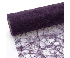 Sizoweb Tischband - 25 Meter Rolle + 100 Deko Herzen Gratis (30cm Breite, in Aubergine)