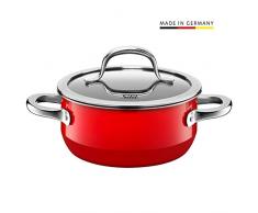 Silit Passion Red Kochtopf 16cm, Glasdeckel, Bratentopf 1,3l, Silargan Funktionskeramik, Topf Induktion, rot