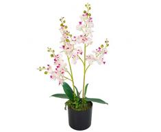 Leaf Kunstpflanze Orchidee mit 2 Stielen, 50 cm, WeiÃ