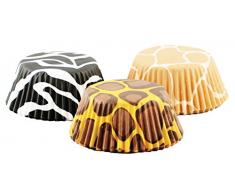 Fox Run Brands Backförmchen, Zebrastreifen, 50 Stück Animal Prints I 3 x 3 x 1.25 inches Animal-Drucke gemischt