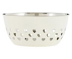 Edelstahl Elfenbeinfarben Schale Herzen Design Küche Aufbewahrung Esstisch Dekoration