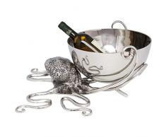 Kare 61484 Weinkühler Octopus, Aluminium vernickelt, Silber