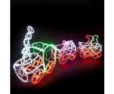 1008 LED Lichterkette Lichtschlauch 28m Bunt 8F Weihnachten Weihnachtszug 1,12 Meter 3tlg