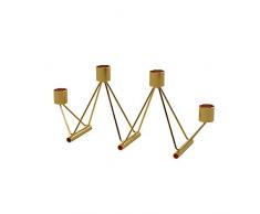 Cooee Design Vinkel Brass kerzenhalter, Edelstahl, Messing, L : 8, B: 30, H: 13,5 cm