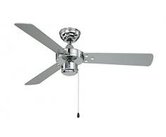 aireRyder Deckenventilator Cyrus ohne Beleuchtung, 55 W, chrom, 107 cm