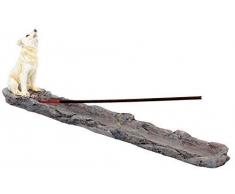 Nemesis Now Räucherstäbchen, Wolf Ruf, 29 cm, Weiß