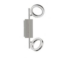 WOFI Deckenspot, Metall, Integriert, 9 W, Nickel Matt, 36.5 x 12 x 23.5 cm