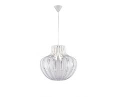 Reality Leuchten R30474501 Pumpkin A++ to E, Pendelleuchte, Acryl, E27, transparent/weiß, 45 x 45 x 150 cm