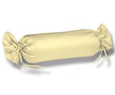 Fleuresse Colours Nackenrollenbezug, Mako Satin, vanille, 40 x 15 cm
