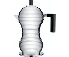 Alessi MDL02/3 B Kaffeekanne, Aluminium, schwarz
