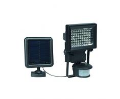 Duracell Solar LED Lampe Beleuchte, Metall^Glas, schwarz, 4,9 x 12,12 x 22,67 cm