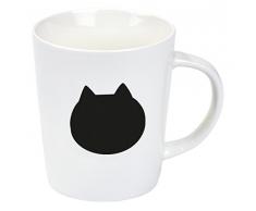 Moses Ed, The Hot Cat Tasse | Kaffeetasse mit Thermoeffekt, Porzellan, Weiß, 9.3 x 8 x 11 cm