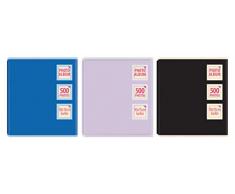 Innova Editions Einsteckalbum aus Karton, für bis zu 500 Fotos à 15 x 10 cm, Schwarz/Blau/Lila