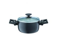 Berndes Alu Specials Smart Kochtopf 16 cm mit Glasdeckel, 013241, Aluminium, weiß, Keramik, 1,6 Liter