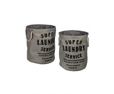 Out of the blue Wäschekorb, Plastik, grau, 45 x 64.5 x 3.5 cm