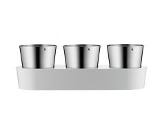 WMF Gourmet Kräutertopf mit Bewässerungssystem 3-teilig, Kräutergarten für die Küche, 36x 12,5x 12,5 cm, für frische Küchenkräuter, weiß