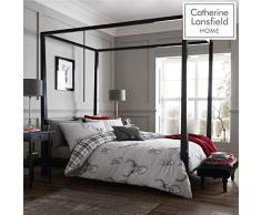 Catherine Lansfield Stag Easy Care, Silber, Einzelbett