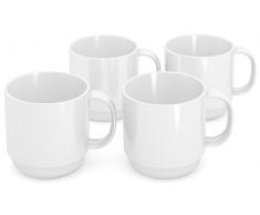 Ornamin 508 Becher, Kunststoff, Weiß, 8 cm, 4-Einheiten