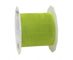 Präsent - SHEER Organzaband - limette - 25-m-Rolle 72 mm