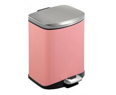 LUXIN Farbige Treteimer, 6L, Edelstahl, Chanel Pink, 23,5 x 23,5 x 31 cm