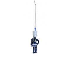 Alessi AAA08 3 Blue Christmas Weihnachtsschmuck - Porzellan handdekoriert, blau.