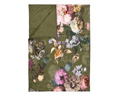 ESSENZA Quilt Fleur Blumen Pfingstrosen Tulpen Polyester Grün, 135x170 cm
